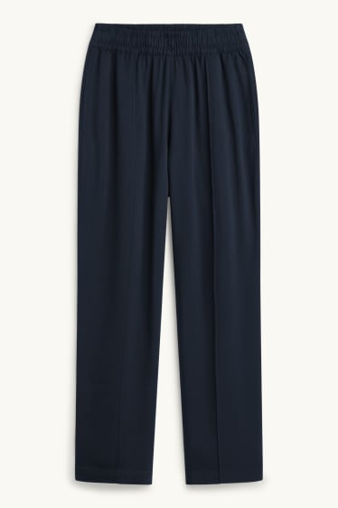 Donna - Pantaloni di stoffa - vita media - straight leg - nero