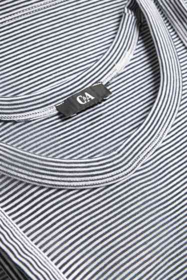 Women - Top - striped - dark blue / white