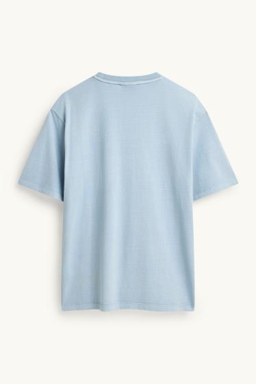 Hommes - T-shirt - relaxed fit - bleu clair