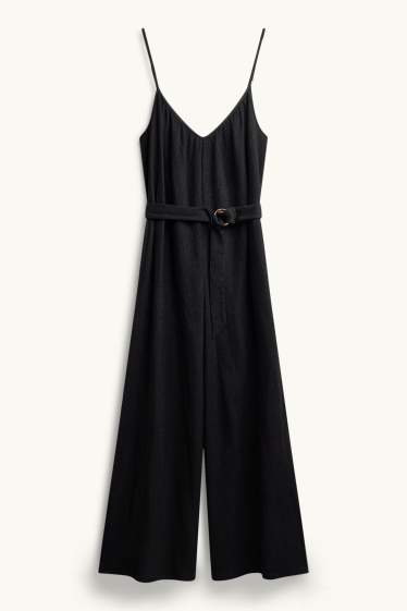 Dona - Granota amb cinturó - texturada - negre