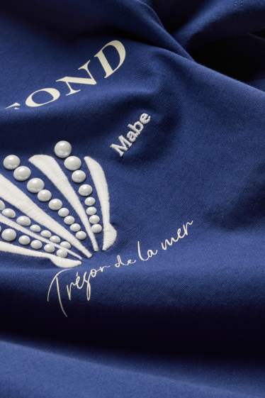 Damen - T-Shirt - Regular Fit - blau