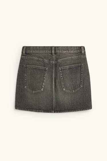 Damen - Jeansrock - dunkelgrau