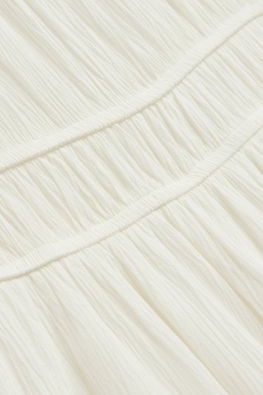 Femei - Rochie fit & flare - structurată - alb