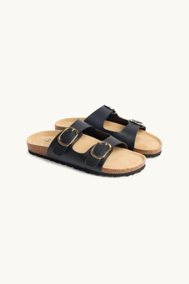 Femmes - Sandales - matière synthétique - noir