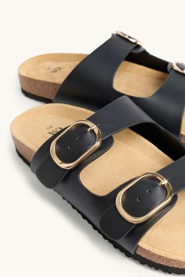 Femmes - Sandales - matière synthétique - noir