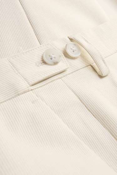 Hommes - Pantalon de costume - regular fit - à rayures - crème