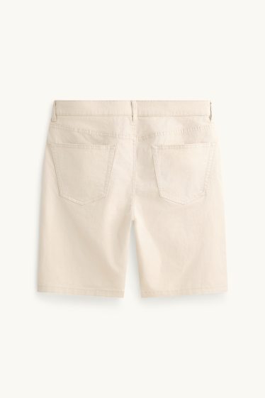 Heren - Short - crème wit