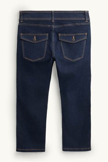 Damen - Capri Jeans - Low Waist  - dunkeljeansblau