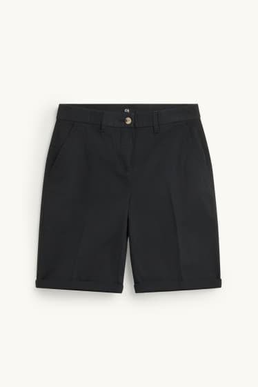 Dames - Bermuda - mid waist - zwart