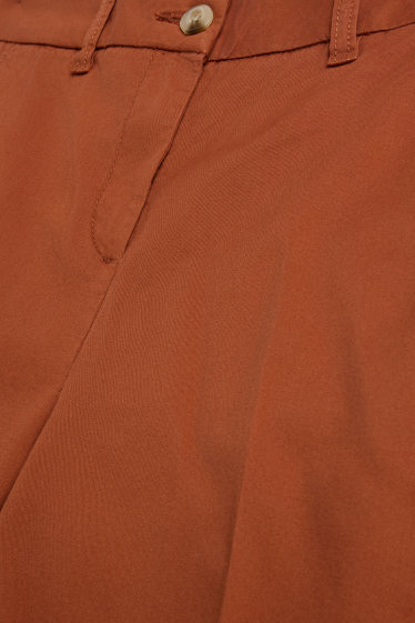 Damen - Bermudas - Mid Waist - braun