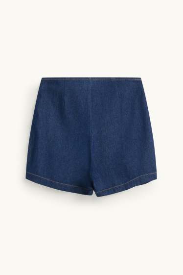 Femmes - Jupe-short en jean - jean bleu foncé