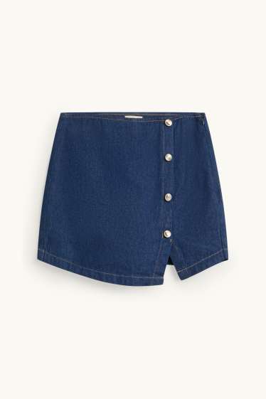 Femmes - Jupe-short en jean - jean bleu foncé