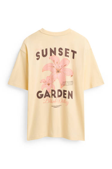 Femei - Tricou - relaxed fit - galben deschis