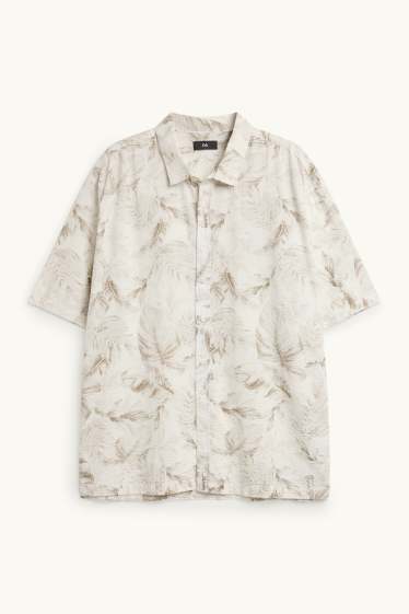 Herren - Hemd - Regular Fit - strukturiert - gemustert - beige