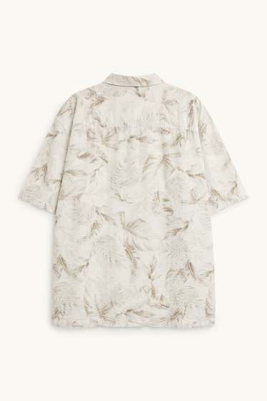 Herren - Hemd - Regular Fit - strukturiert - gemustert - beige