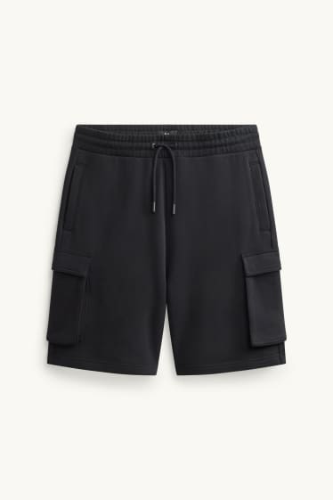 Hommes - Short en molleton - noir