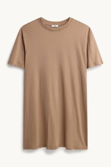 Donna - Vestito a t-shirt - straight fit - marrone chiaro