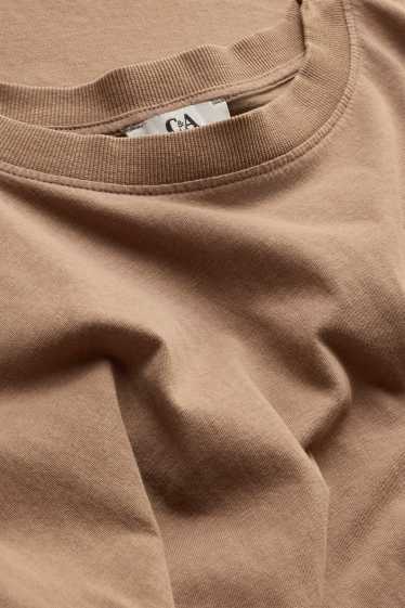 Donna - Vestito a t-shirt - straight fit - marrone chiaro