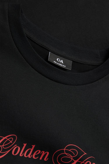 Hommes - T-shirt - relaxed fit - noir