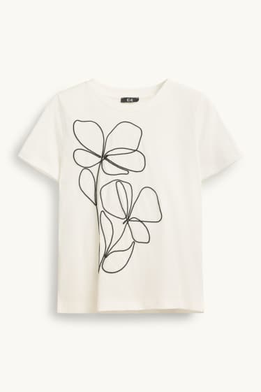 Women - T-shirt - regular fit - white