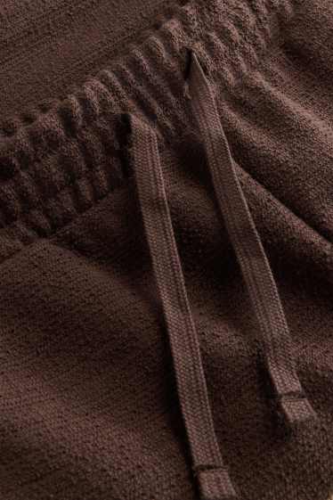 Herren - Shorts - strukturiert - dunkelbraun