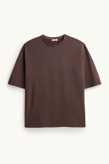 Damen - T-Shirt - Oversized - dunkelbraun