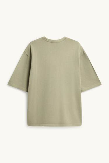 Femei - Tricou - supradimensionat - kaki