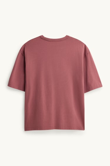 Femei - Tricou - supradimensionat - vișiniu