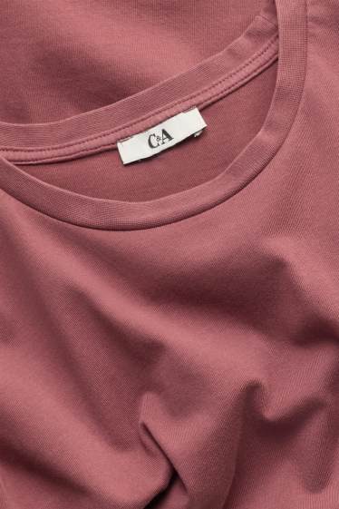 Femei - Tricou - supradimensionat - vișiniu