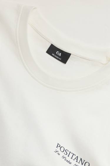 Home - Samarreta de màniga curta - oversized - blanc