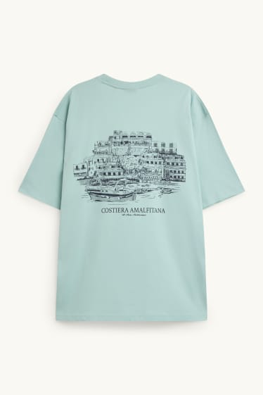 Home - Samarreta de màniga curta - oversized - blau clar