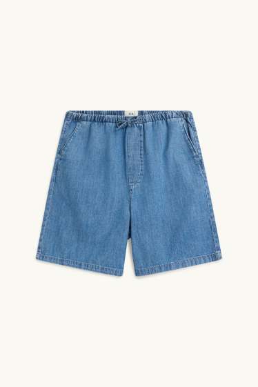 Herren - Jeans-Shorts - jeansblau