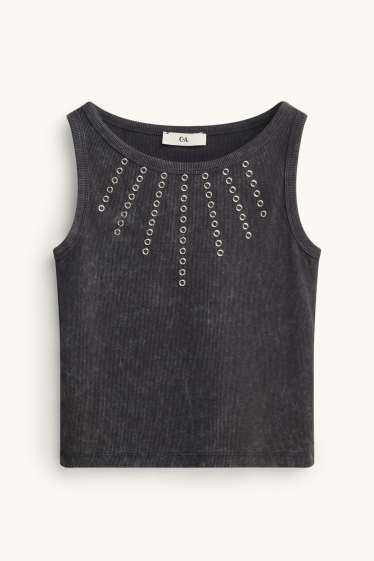 Copii - Fete - Top - reiat - gri închis