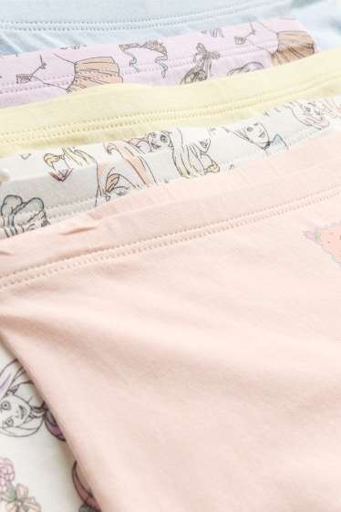 Kinder Mädchen - Multipack 5er - Disney Prinzessin - Boxershorts - hellblau