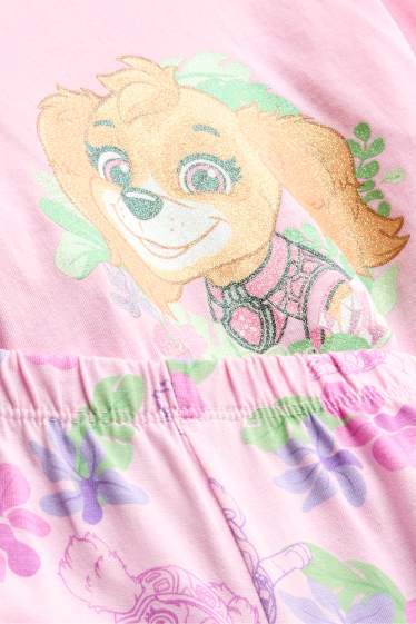Kinderen: meisjes - PAW Patrol - Skye - pyjama - 2-delig - glanseffect - fuchsiarood