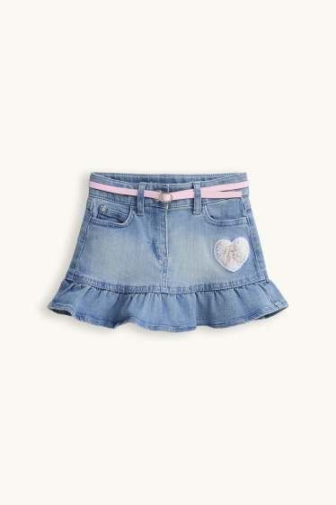 Kinder Mädchen - Die Eiskönigin - Jeansrock mit Gürtel - jeansblau