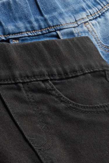 Kinder Mädchen - Multipack 2er - Flared Jeggings - blau / schwarz