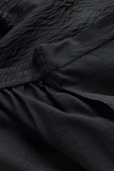 Dames - Pantalon - high waist - wide leg - zwart