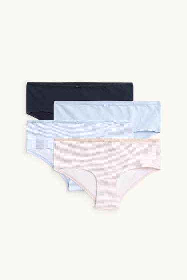 Damen - Multipack 4er - Hipster - rosa / hellblau