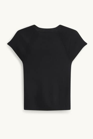 Donna - Maglione - a maniche corte - nero
