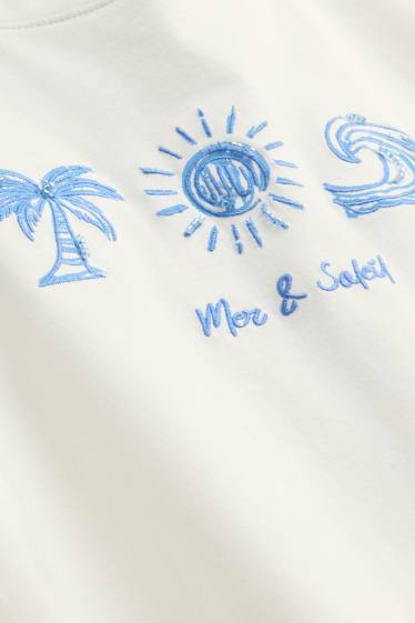 Damen - T-Shirt - Regular Fit - weiss