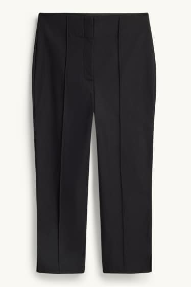 Dames - Capri broek - high waist - slim fit - zwart
