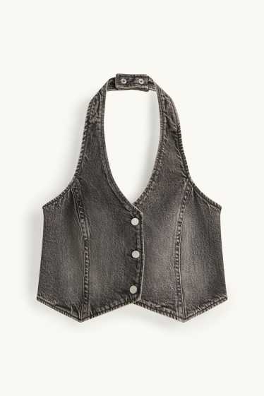 Damen - Jeans-Top - jeansgrau