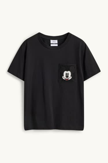 Femei - Tricou - regular fit - Mickey Mouse - negru