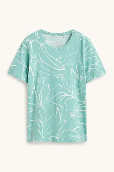 Dames - T-shirt - regular fit - met patroon - lichtgroen