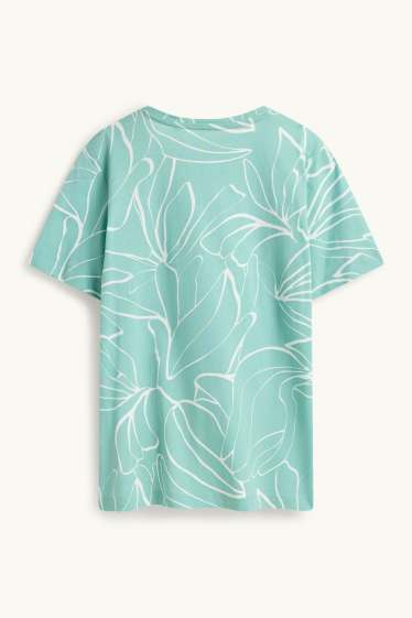 Dames - T-shirt - regular fit - met patroon - lichtgroen