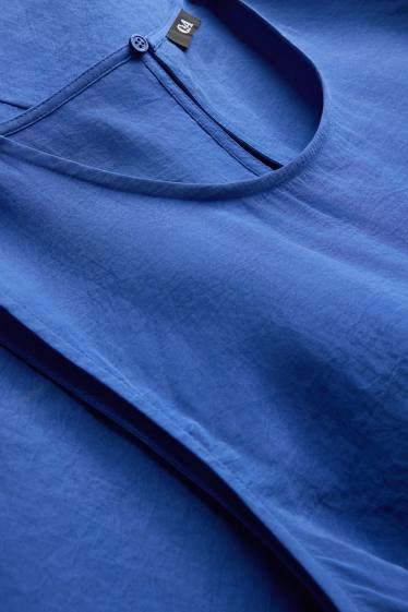 Dames - A-lijn-jurk - met structuur - blauw