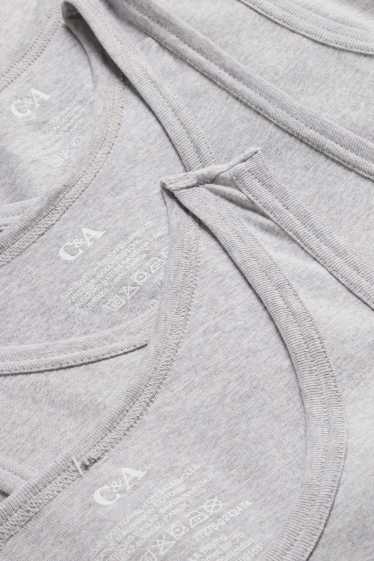 Bărbați - Multipack 3 buc. - maiou - reiat fin - gri