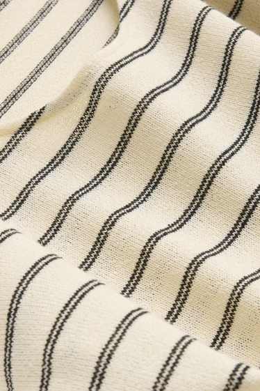 Dames - T-shirt - regular fit - gestreept - crème wit