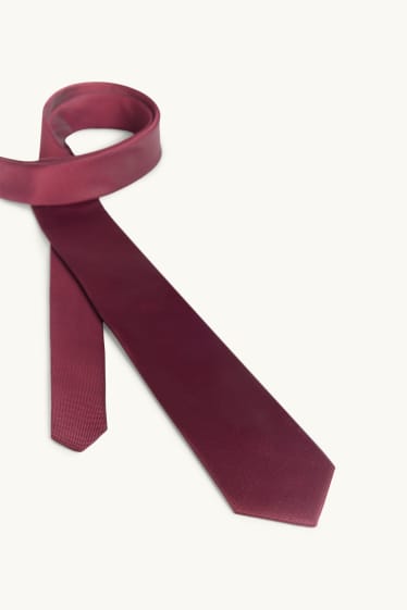 Home - Corbata - vermell fosc